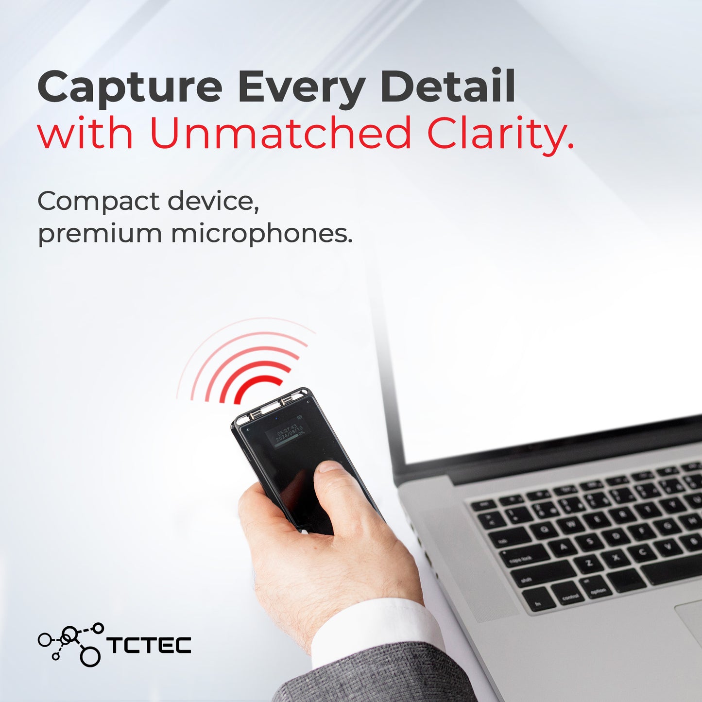 TCTEC AI-Powered Smart Voice Recorder | ChatGPT 4.o | 128GB Storage